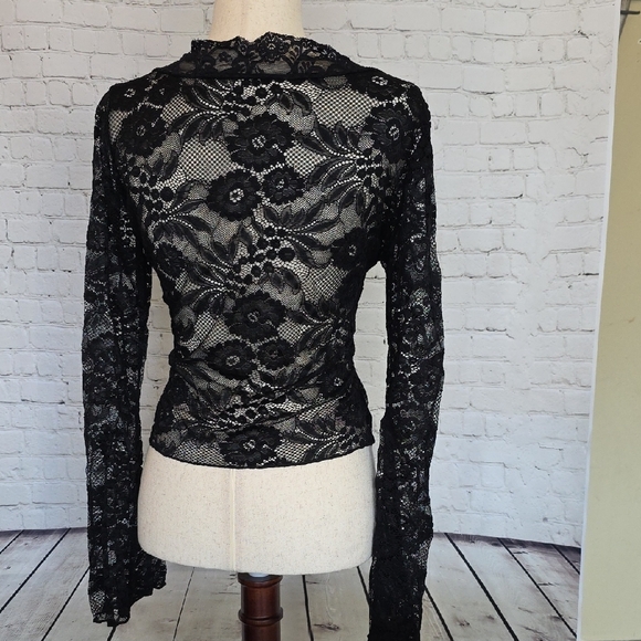 Elegant Black Lace Blouse - Picture 5 of 8